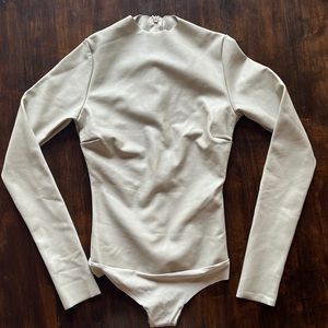 SKIMS Cream Long Sleeve Bodysuit
